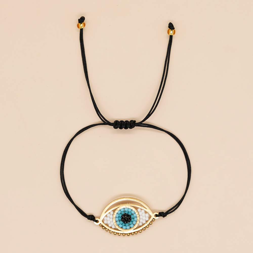 Ethnic Style Devil's Eye Glass Rope Knitting Unisex Drawstring Bracelets display picture 8