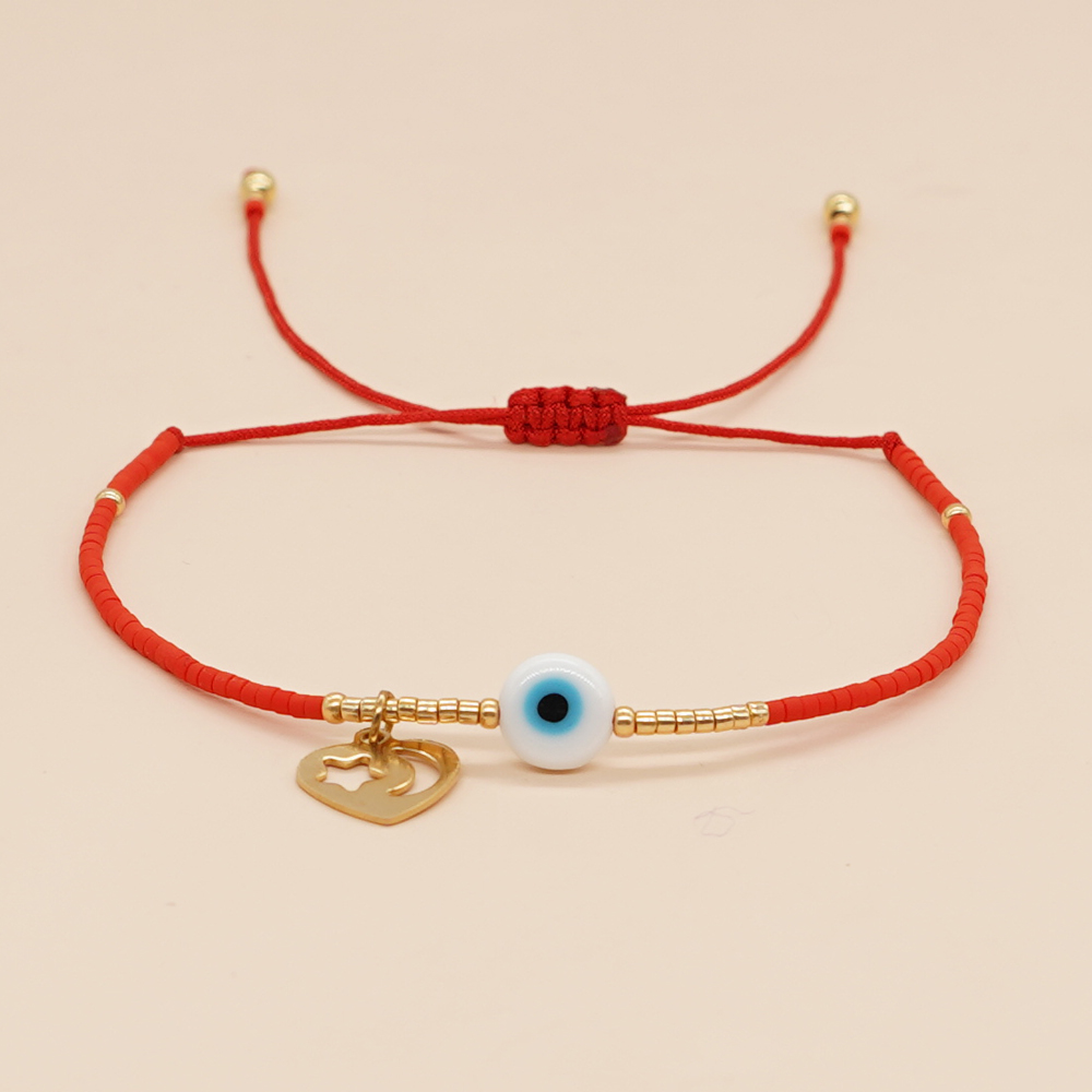 Classic Style Devil's Eye Star Heart Shape Glass Rope Women's Bracelets display picture 14