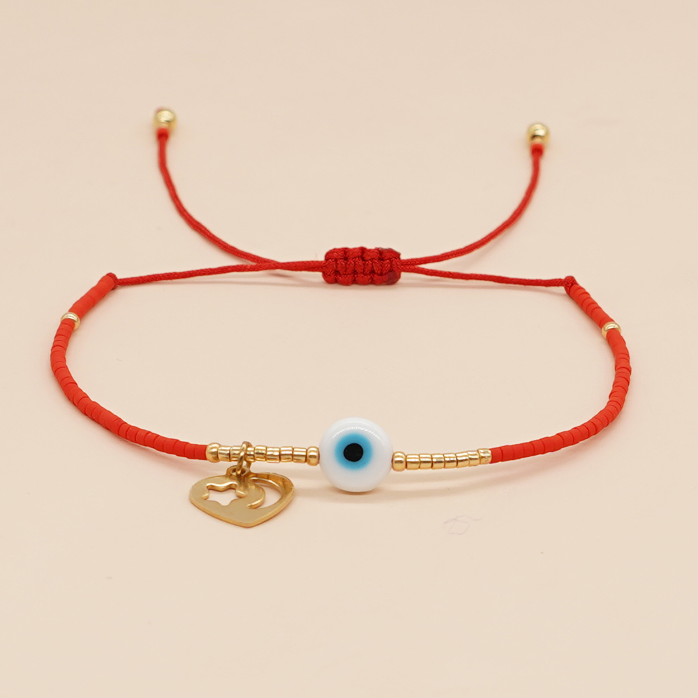 Estilo Clásico Ojo Del Diablo Estrella Forma De Corazón Vidrio Soga Mujeres Pulsera display picture 14