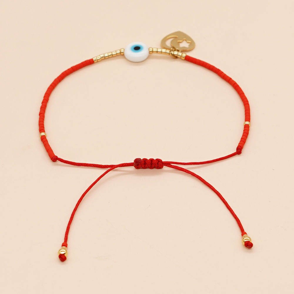 Classic Style Devil's Eye Star Heart Shape Glass Rope Women's Bracelets display picture 13