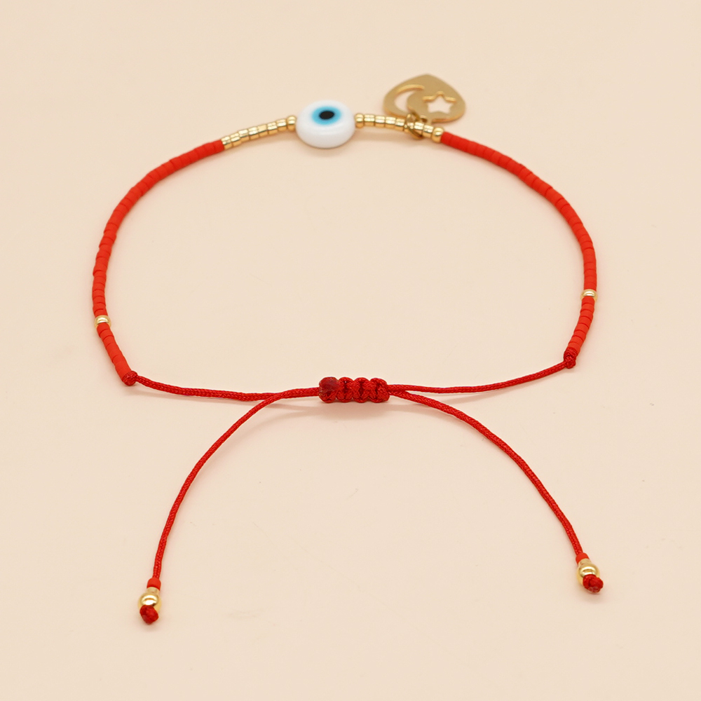 Style Classique L'oeil Du Diable Star Forme De Cœur Verre Corde Femmes Bracelets display picture 13