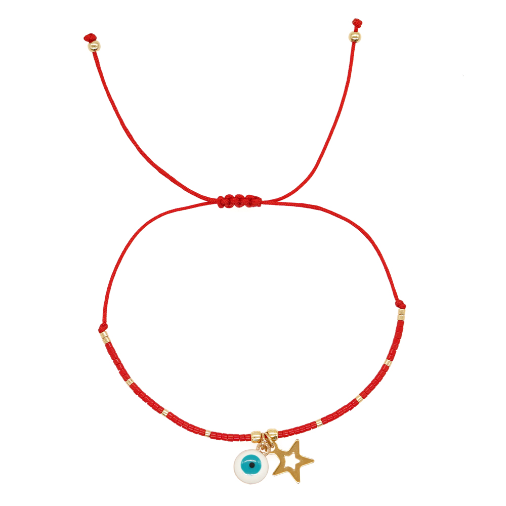 Classic Style Devil's Eye Star Heart Shape Glass Rope Women's Bracelets display picture 2