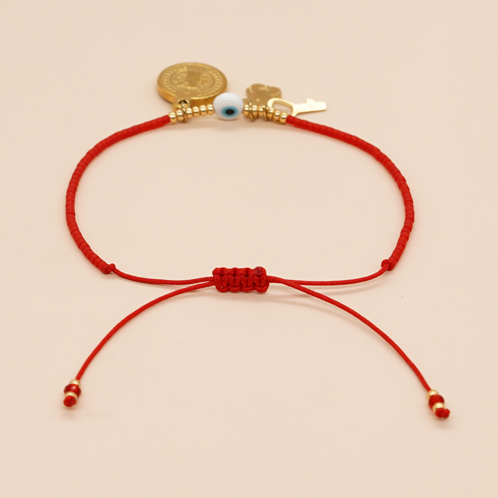 Classic Style Devil's Eye Star Heart Shape Glass Rope Women's Bracelets display picture 7