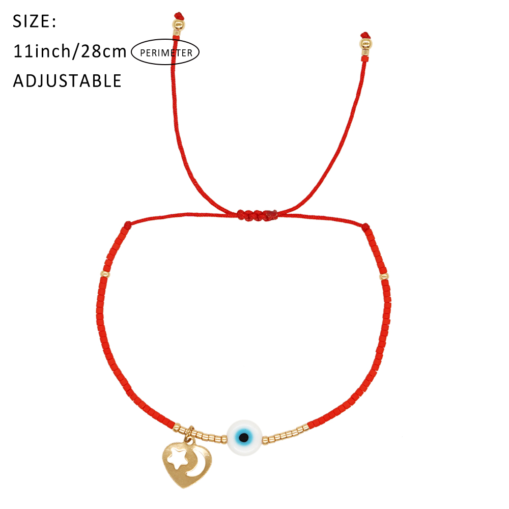 Classic Style Devil's Eye Star Heart Shape Glass Rope Women's Bracelets display picture 10