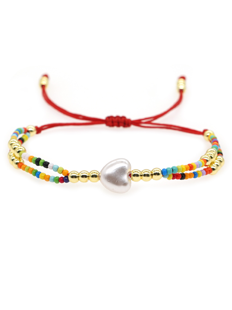 Einfacher Stil Herzform Glas Großhandel Armbänder display picture 5