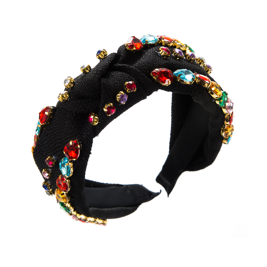 Baroque Style Water Droplets Cloth Inlay Rhinestones Hair Band display picture 5