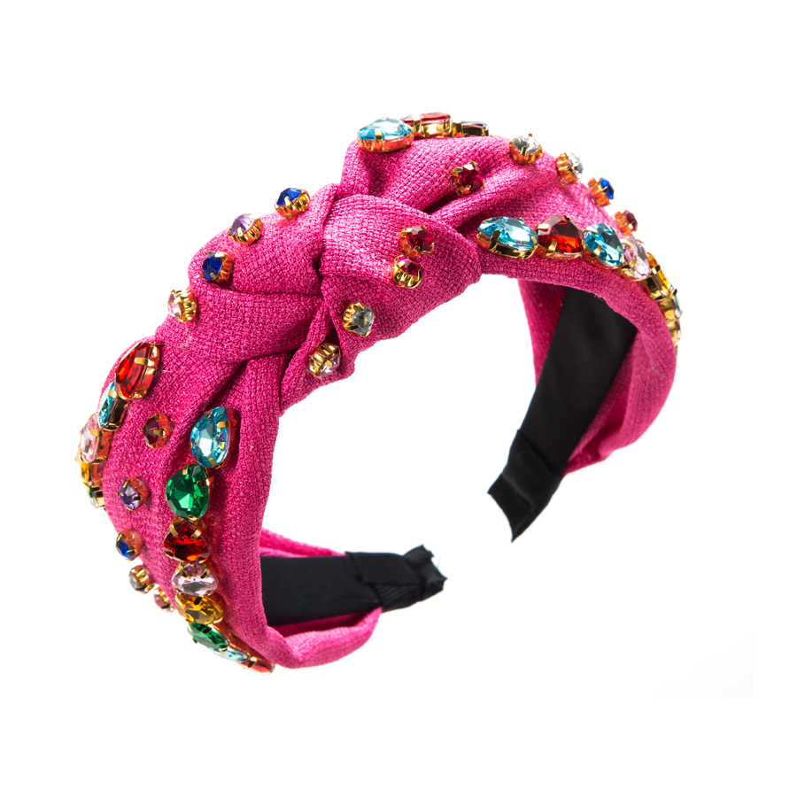 Baroque Style Water Droplets Cloth Inlay Rhinestones Hair Band display picture 9