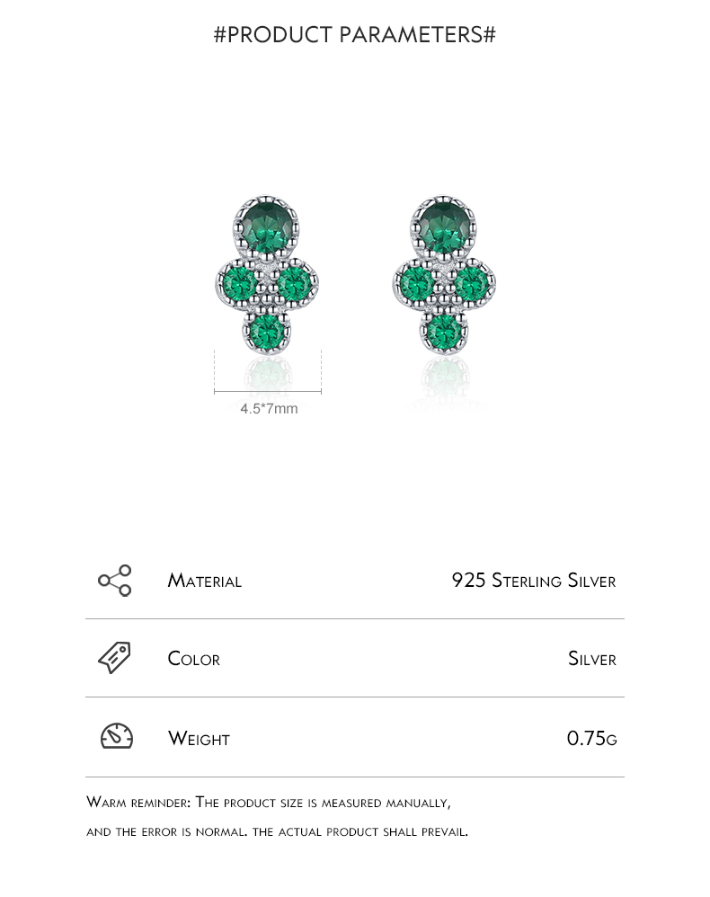 1 Pair Ins Style Simple Style Irregular Round Sterling Silver Plating Inlay Zircon Rhodium Plated Ear Studs display picture 4