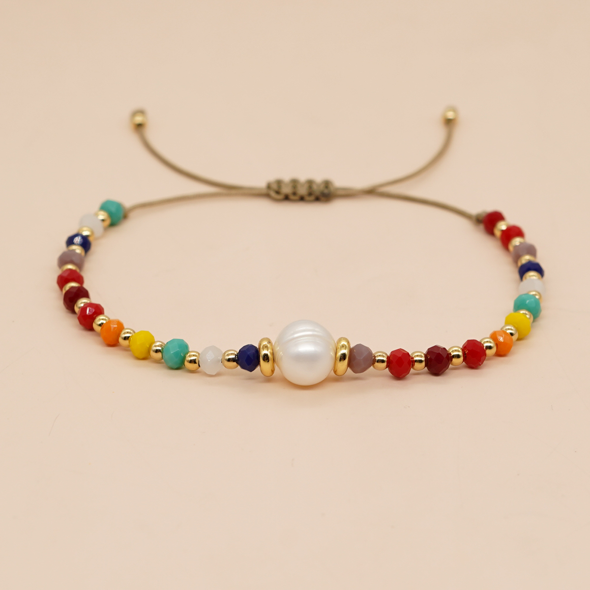 Sweet Colorful Artificial Crystal Freshwater Pearl Beaded Women's Bracelets display picture 1
