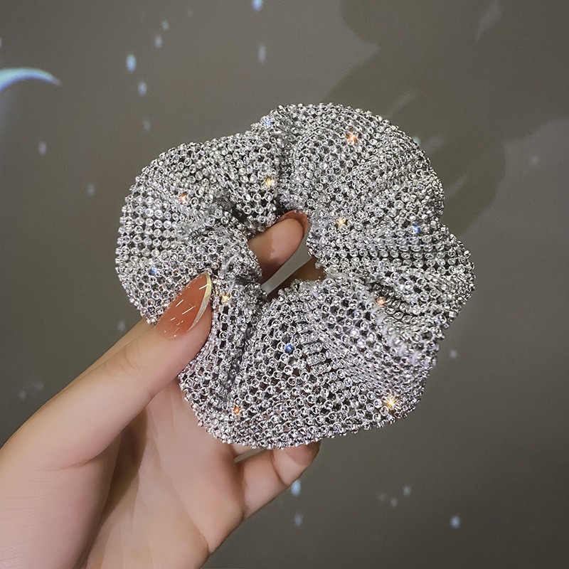 Women's Casual Elegant Commute Solid Color Synthetic Fibre Shiny Metallic Hair Tie display picture 5