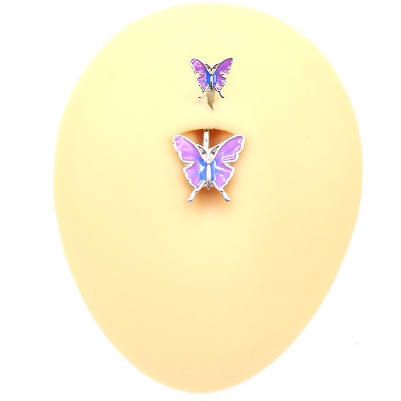 Novelty Butterfly Alloy Plating White Gold Plated Belly Ring display picture 1