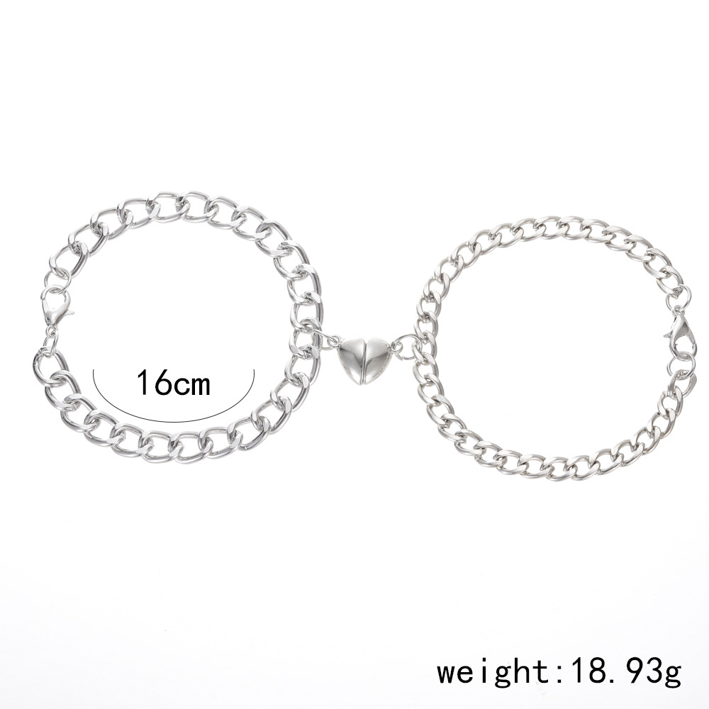 Romantic Simple Style Heart Shape Alloy Wholesale Bracelets display picture 5