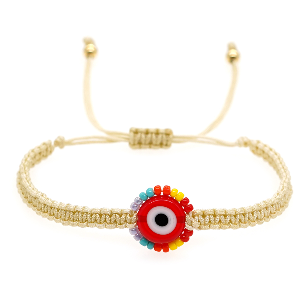 Estilo Simple Ojo Vidrio Con Cuentas Trenza Mujeres Pulsera display picture 9