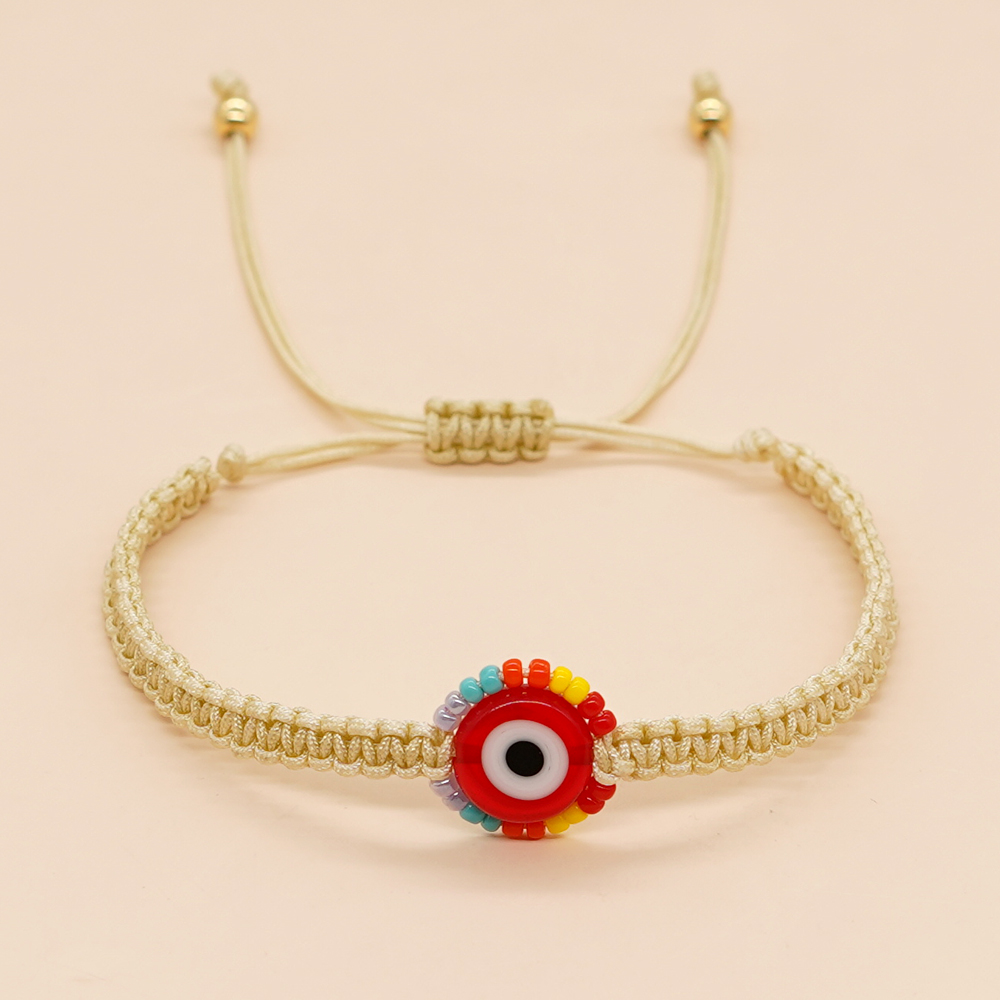 Einfacher Stil Auge Glas Perlen Flechten Frau Armbänder display picture 10