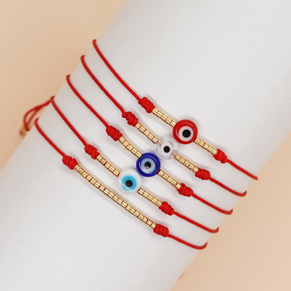 Ethnic Style Eye Glass Beaded Braid Women's Bracelets display picture 5