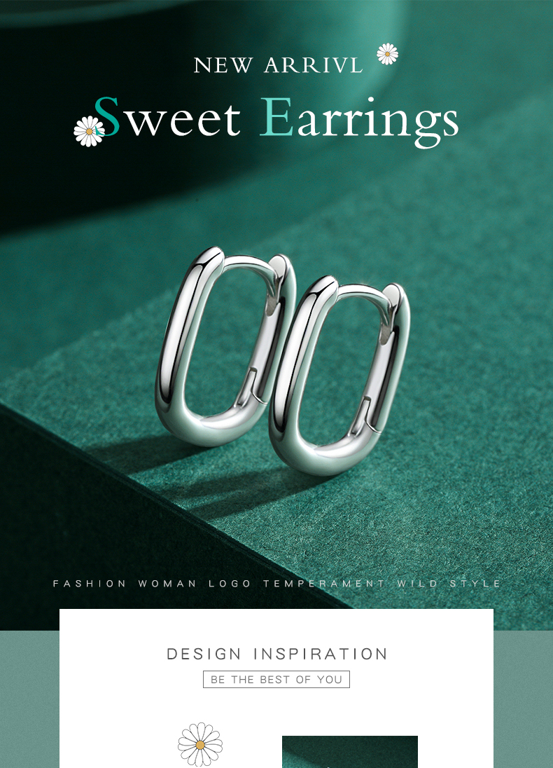 1 Paar Elegant Oval Überzug Dreidimensional Sterling Silber Rosengoldbeschichtet Überzogen Mit Rhodium Ohrringe display picture 1
