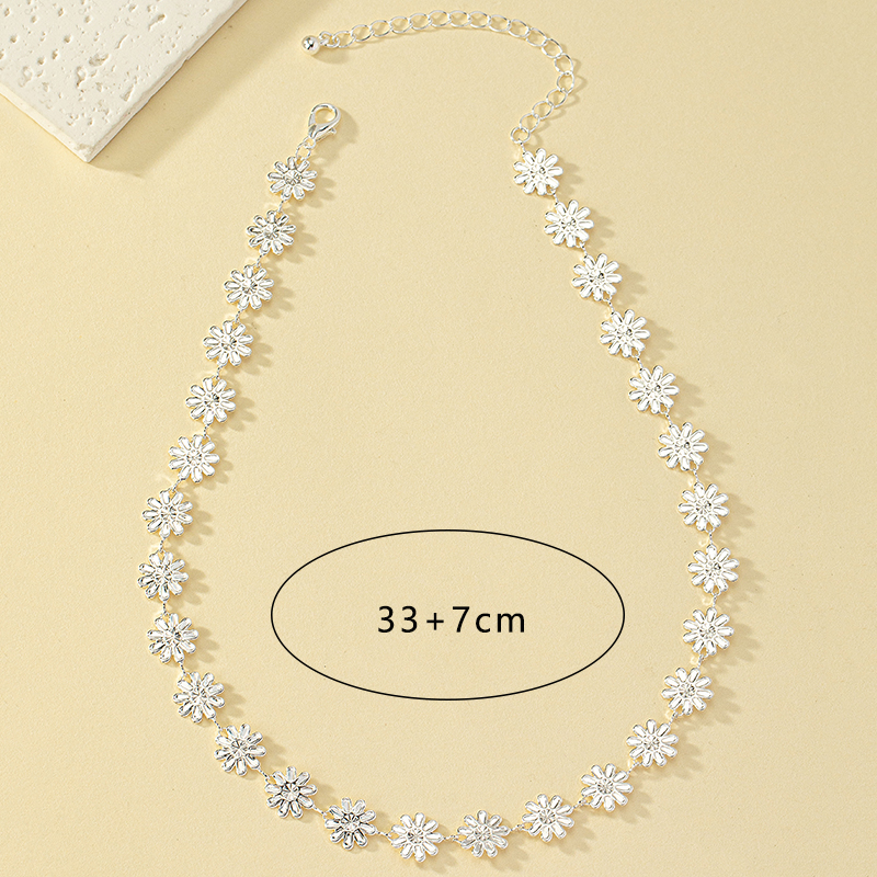 Vacation Pastoral Daisy Alloy Plating Women's Necklace display picture 2