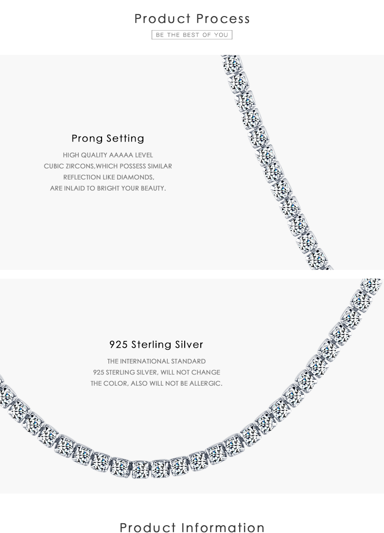Luxuriös Einfacher Stil Runden Sterling Silber Überzug Inlay Zirkon Überzogen Mit Rhodium Halsband display picture 4