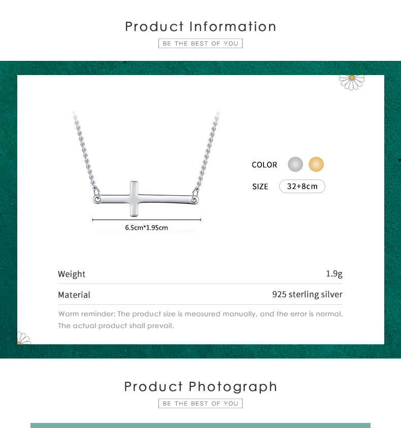 Ins Style Simple Style Cross Sterling Silver Plating 14k Gold Plated Rhodium Plated Choker display picture 5