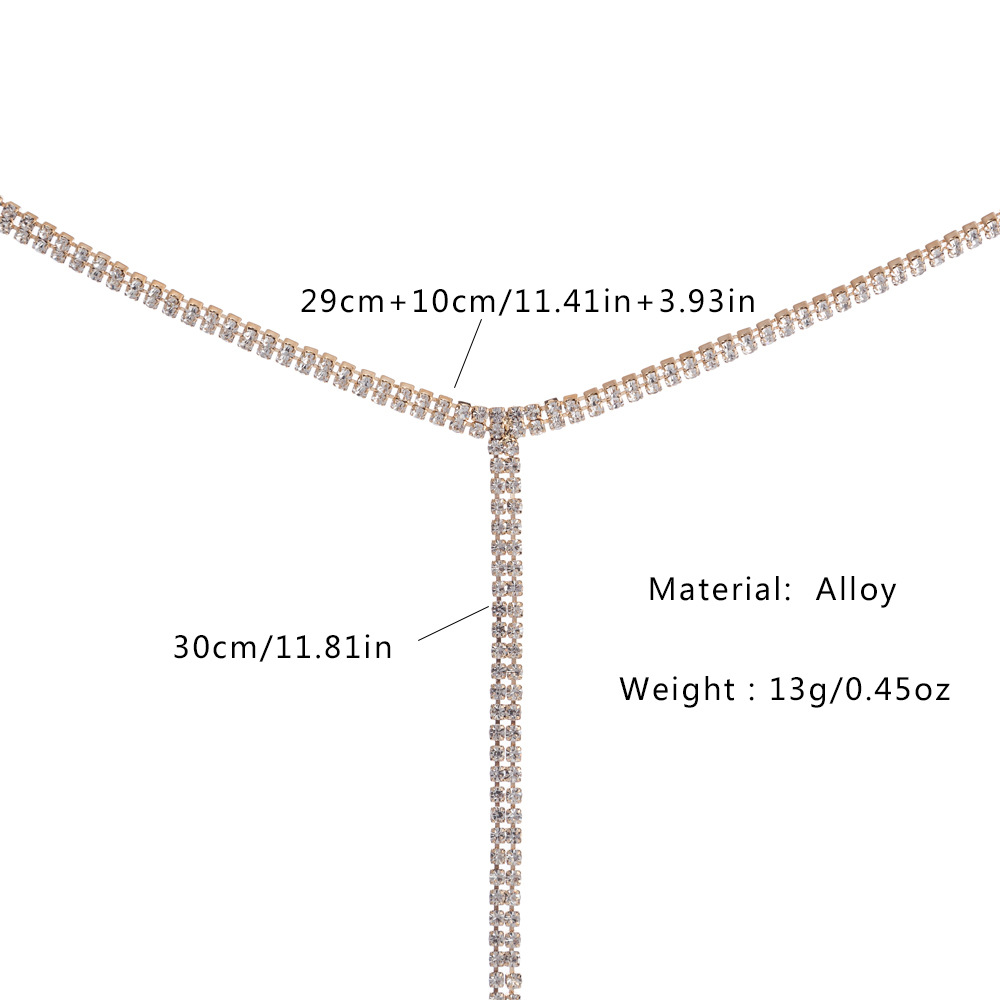 Wholesale Jewelry Luxurious Shiny Solid Color Alloy Rhinestones Necklace display picture 5