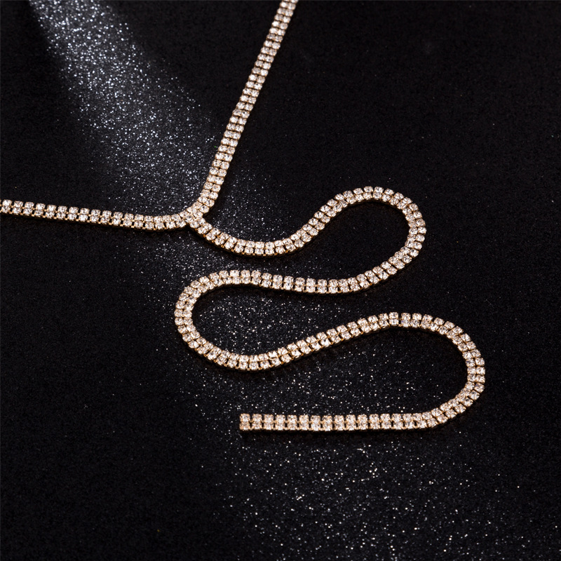 Wholesale Jewelry Luxurious Shiny Solid Color Alloy Rhinestones Necklace display picture 2