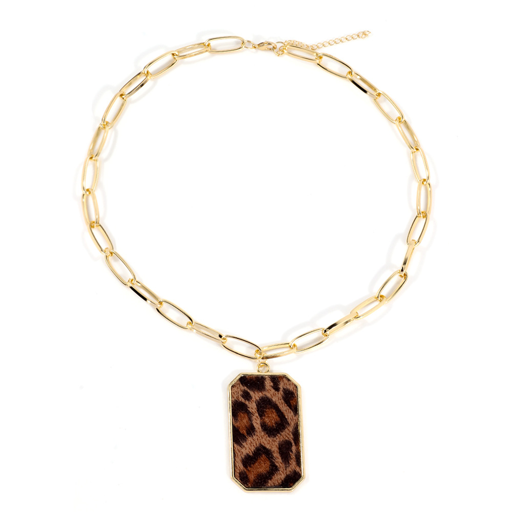 Retro Cool Style Leopard Alloy Women's Pendant Necklace display picture 2