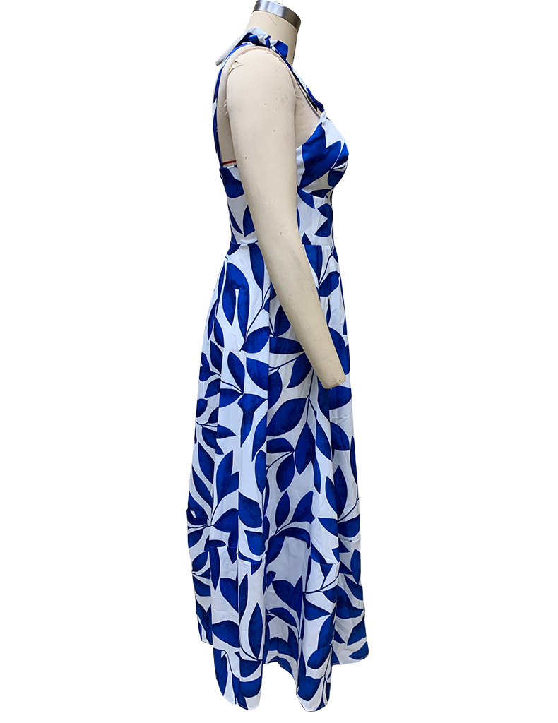 Women's One Shoulder Skirt Casual Strapless Printing Sleeveless Printing Maxi Long Dress Daily display picture 6
