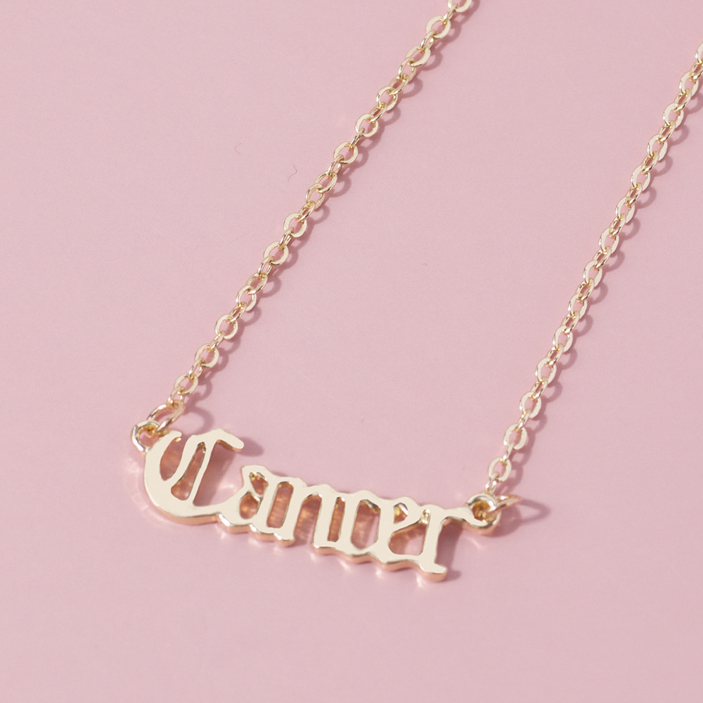 Simple Style Letter Constellation Alloy Plating Women's Pendant Necklace display picture 4