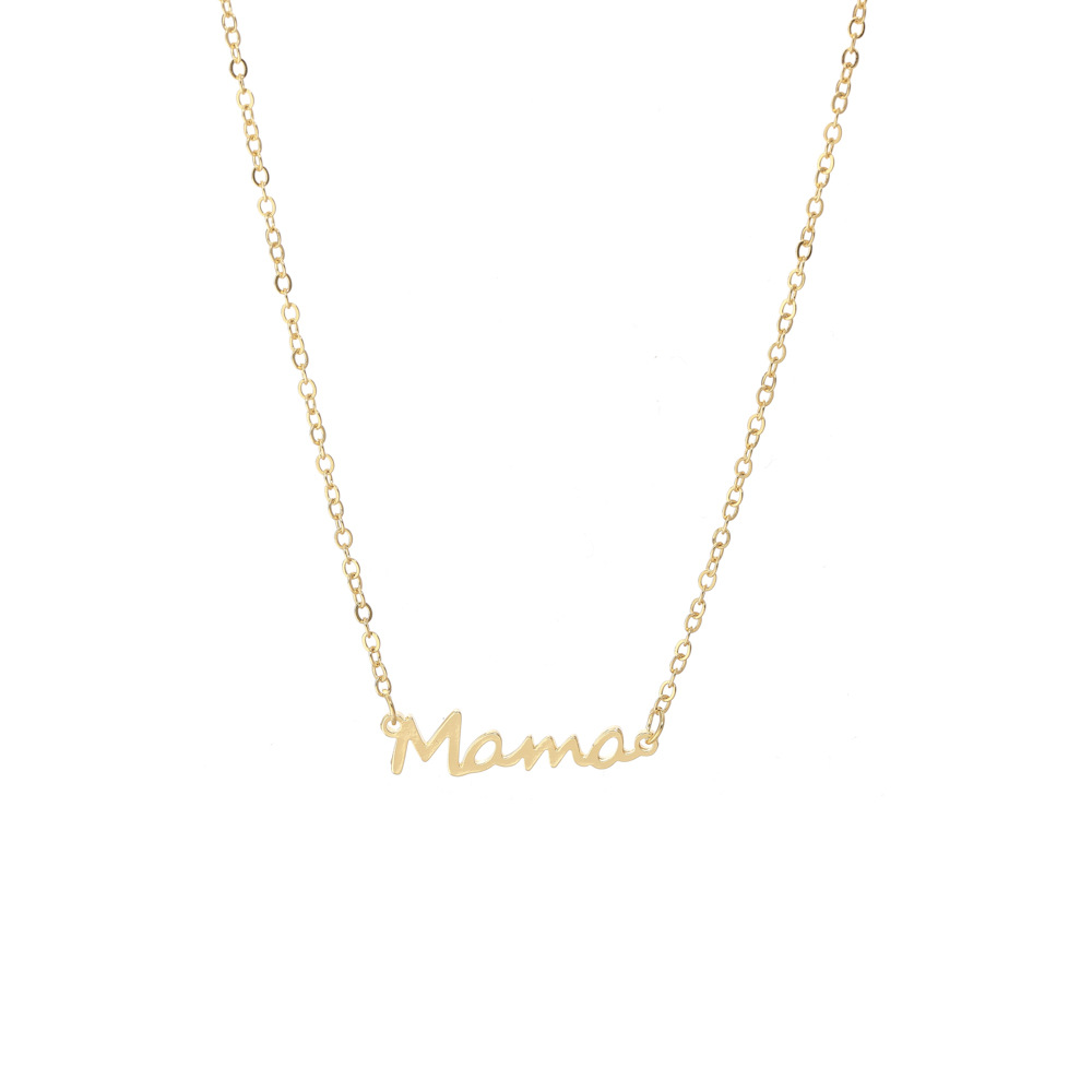 Wholesale Jewelry Casual Simple Style Letter Alloy Necklace display picture 1
