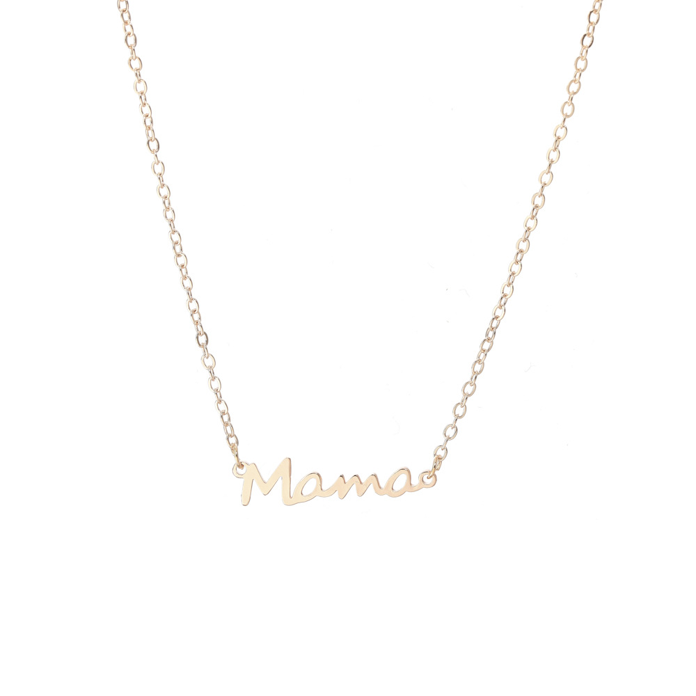 Wholesale Jewelry Casual Simple Style Letter Alloy Necklace display picture 3