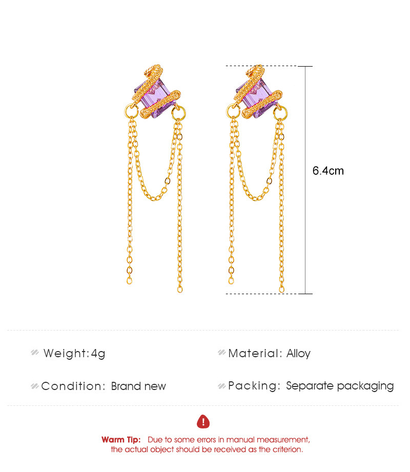Ins Style Sweet Geometric Alloy Plating Inlay Zircon 14k Gold Plated Women's Ear Studs display picture 1