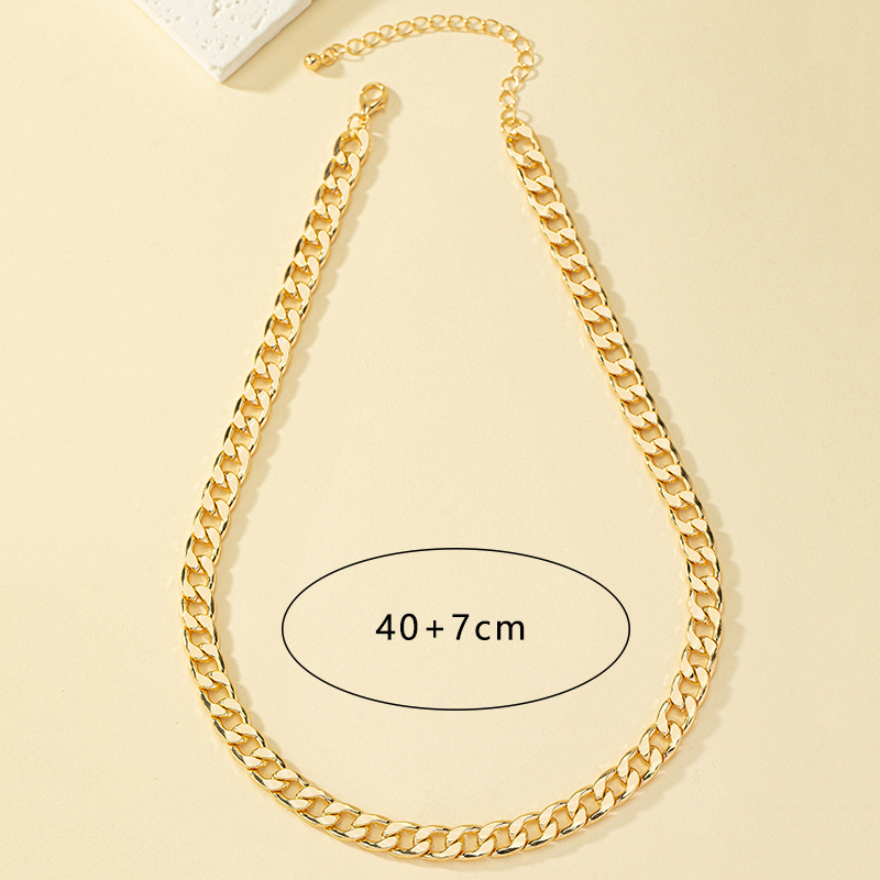 Wholesale Jewelry Hip-hop Retro Simple Style Solid Color Alloy Necklace display picture 6