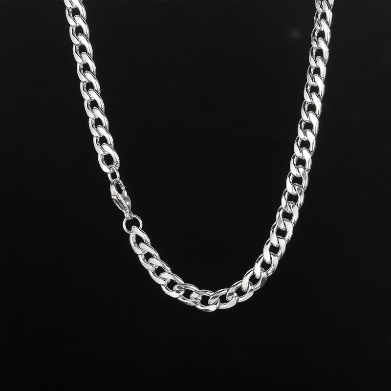 Hip-hop Solid Color Stainless Steel Chain Men's Necklace display picture 7