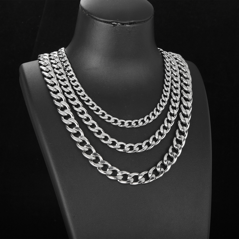 Hip-hop Solid Color Stainless Steel Chain Men's Necklace display picture 6