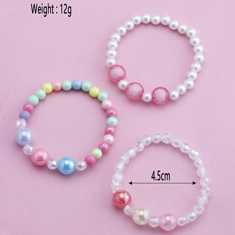 Cute Sweet Colorful Imitation Pearl Plastic Wholesale Bracelets display picture 2