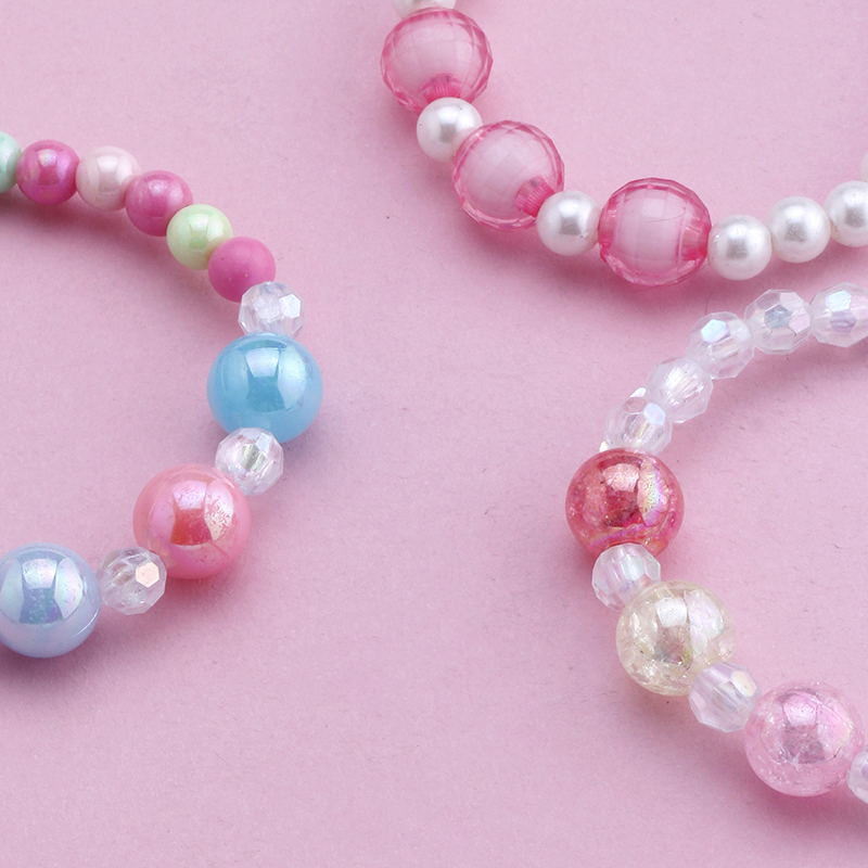 Cute Sweet Colorful Imitation Pearl Plastic Wholesale Bracelets display picture 3