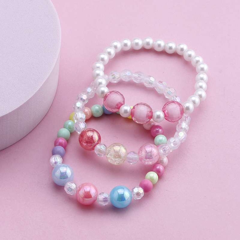 Cute Sweet Colorful Imitation Pearl Plastic Wholesale Bracelets display picture 4