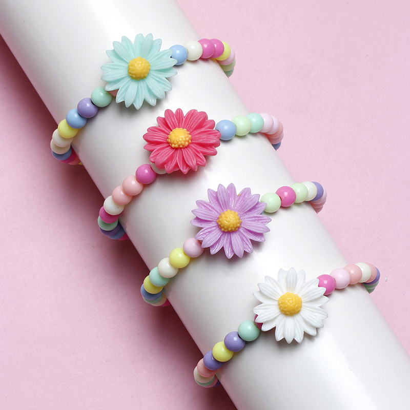 Süß Blume Kunststoff Harz Großhandel Armbänder display picture 3