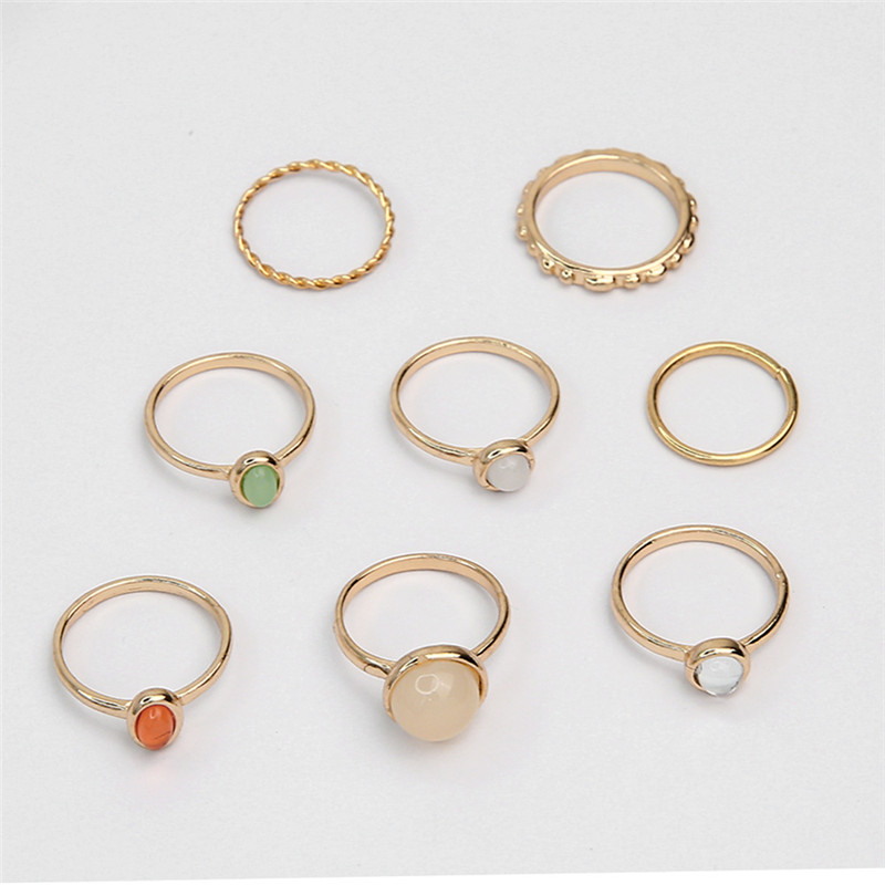 Retro Punk Tortoise Round Snake Alloy Plating Hollow Out Inlay Artificial Gemstones Opal Gold Plated Silver Plated Women's Open Ring Rings display picture 8
