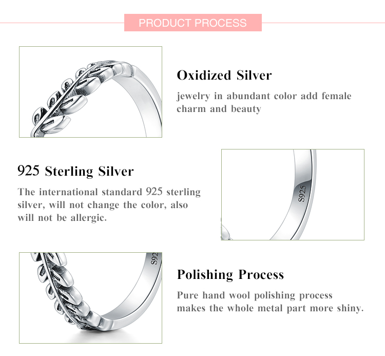 Ins Style Simple Style Leaves Sterling Silver Plating Inlay Zircon Rings display picture 3