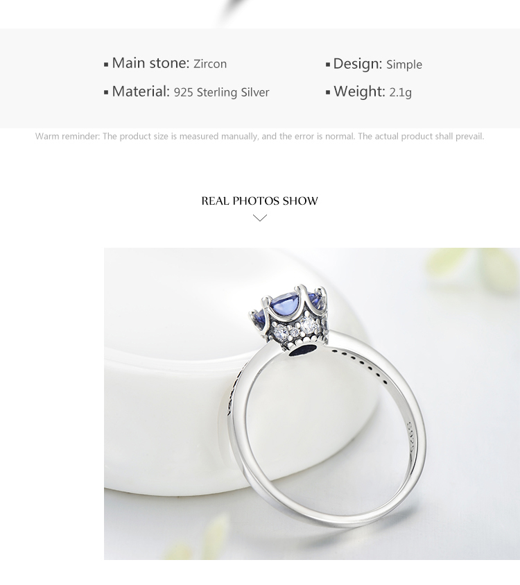 Elegant Solid Color Sterling Silver Plating Inlay Zircon Rings display picture 5