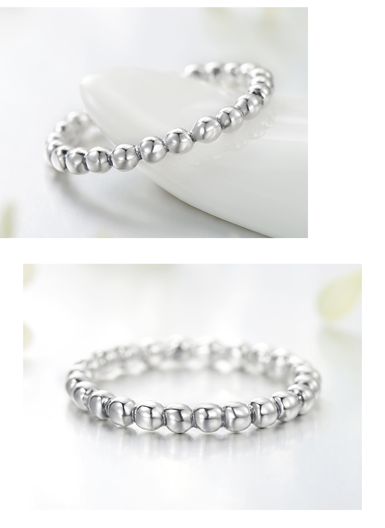 Basic Beads Sterling Silver Plating Inlay Zircon Silver Plated Rings display picture 6