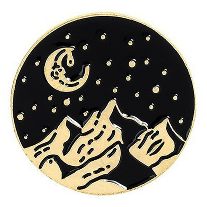 Cartoon Style Cowboy Style Sun Moon Scenery Alloy Stamping Stoving Varnish Plating Unisex Brooches display picture 11