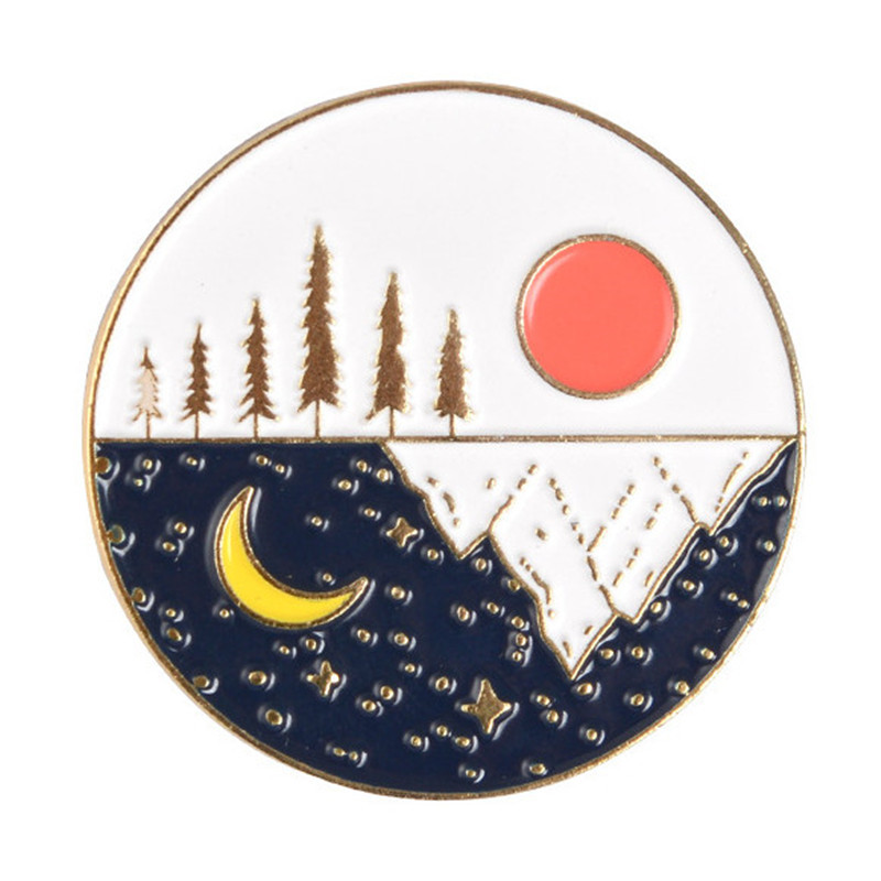 Cartoon Style Cowboy Style Sun Moon Scenery Alloy Stamping Stoving Varnish Plating Unisex Brooches display picture 15