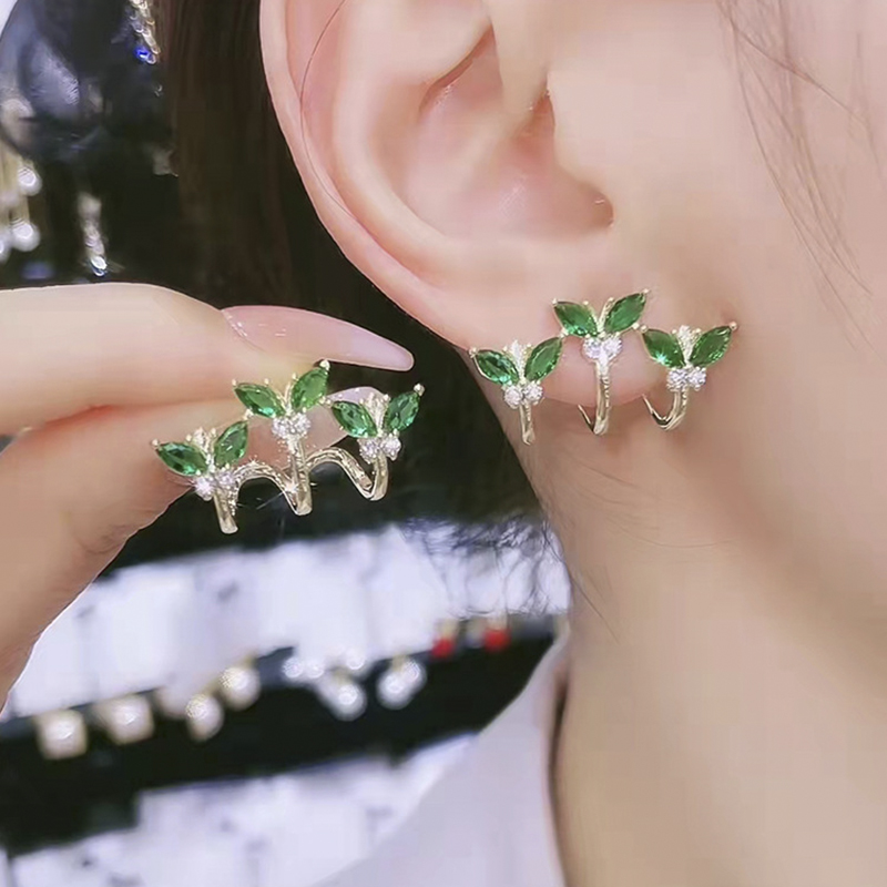 Sweet Butterfly Alloy Inlay Rhinestones Women's Ear Studs display picture 1