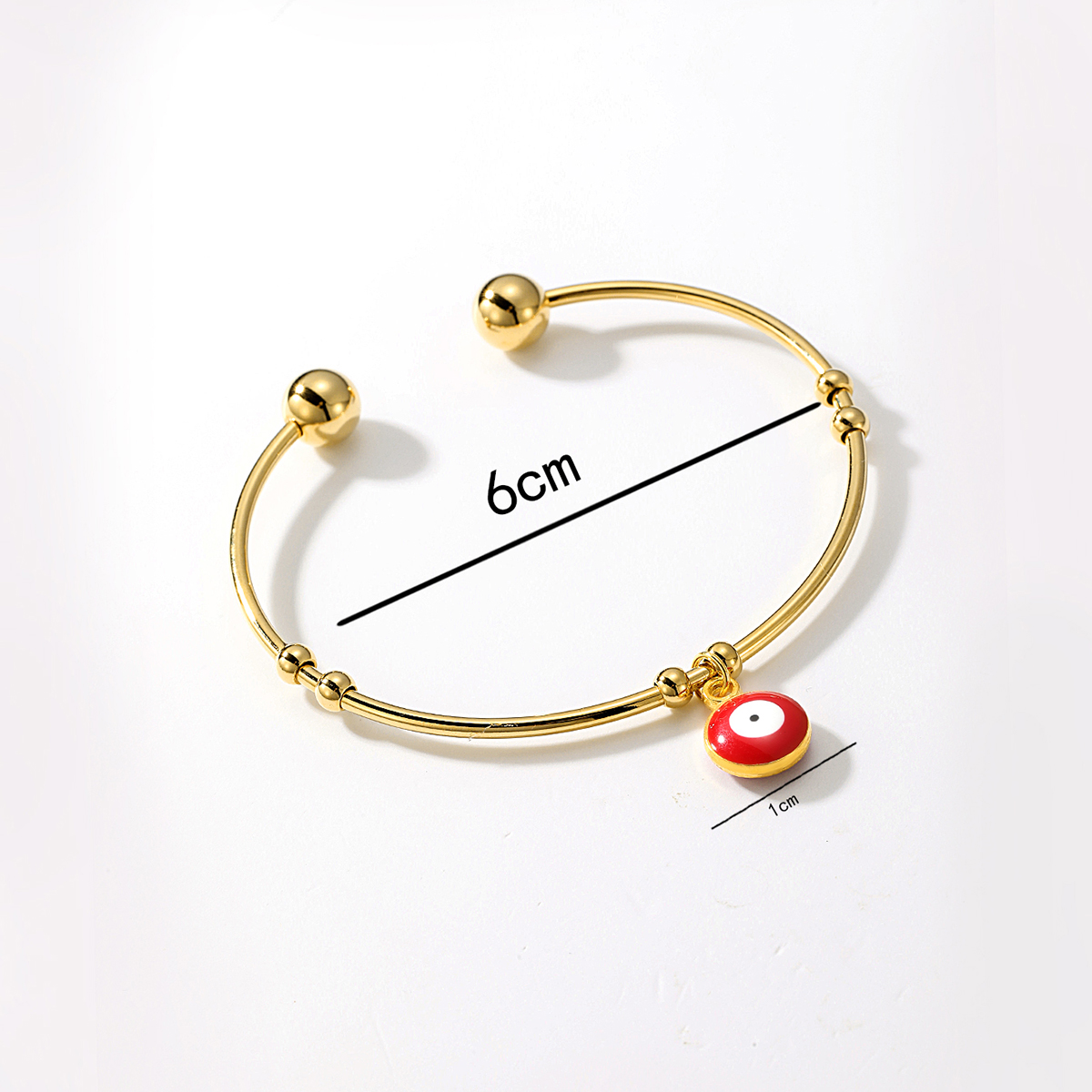 Modern Style Devil's Eye Stainless Steel Plating 18k Gold Plated Bangle display picture 11