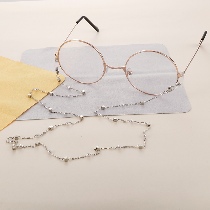 Elegant Heart Shape Stainless Steel Imitation Pearl Women's Glasses Chain display picture 1