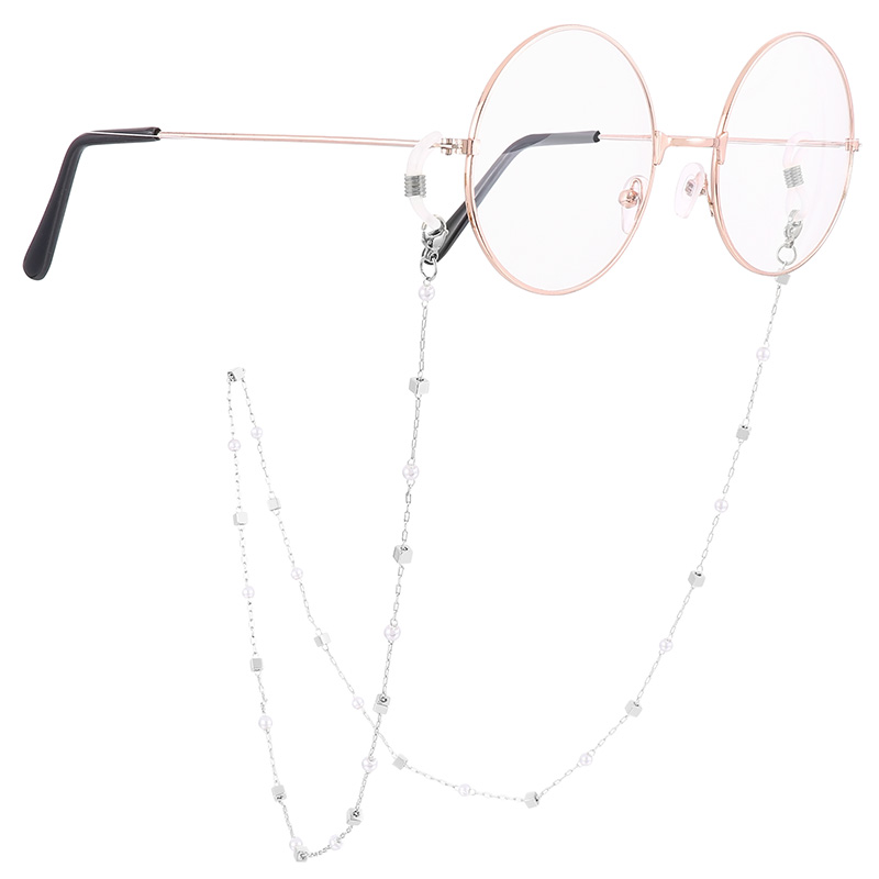 Elegant Heart Shape Stainless Steel Imitation Pearl Women's Glasses Chain display picture 7