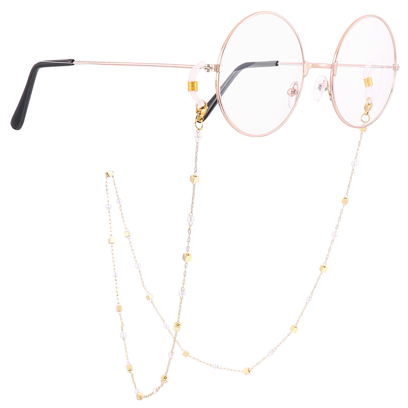 Elegant Heart Shape Stainless Steel Imitation Pearl Women's Glasses Chain display picture 9