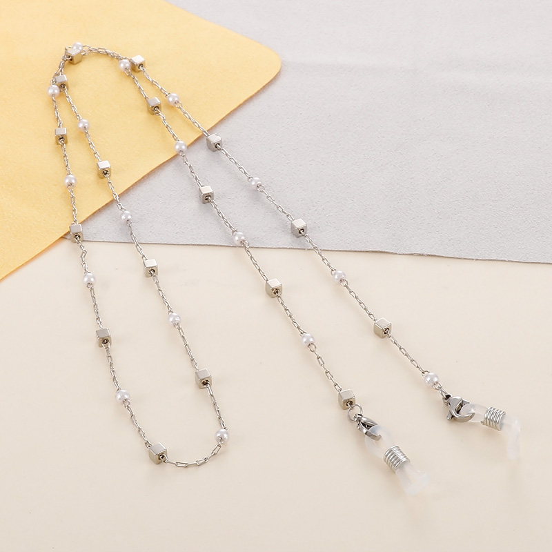 Elegant Heart Shape Stainless Steel Imitation Pearl Women's Glasses Chain display picture 10